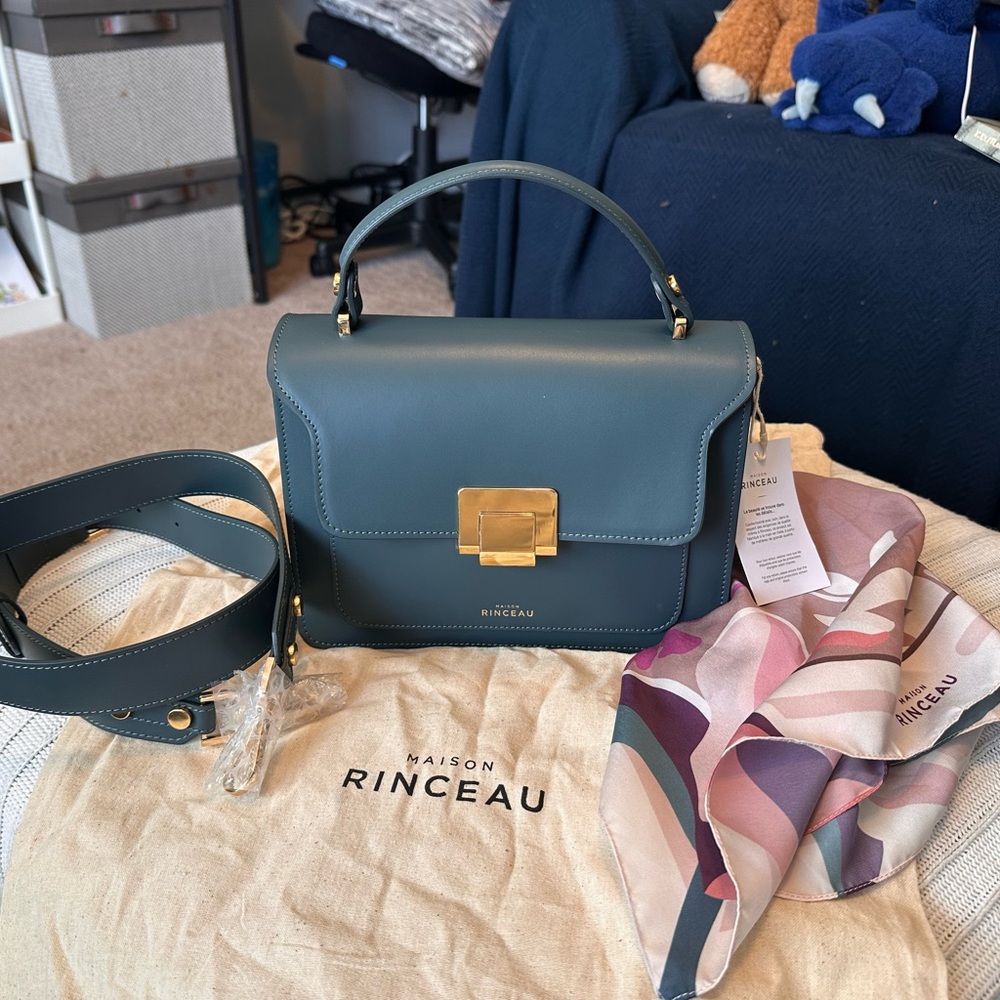 Maison RINCEAU Teal La Apollon Too Handle Satchel Bag - Picture 4 of 14